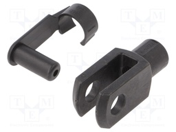 Fork joint; Øhole: 6mm; Thread: M6; Mat: igumid G; Pitch: 1,0; G: 12mm