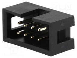 Socket; IDC; male; PIN: 8; straight; THT; gold-plated; 2.54mm