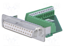 D-Sub; PIN: 25; plug; Variosub; female; screw terminal; for cable