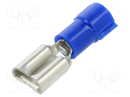 FEMALE DISCONNECT, VINYL BARREL INSULATED, 16 - 14 AWG, .250 X .032 TAB SIZE, BUTTED SEAM 07AH7417