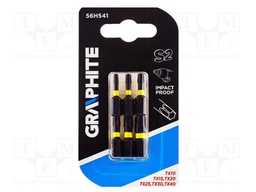 Kit: screwdriver bits; Torx®; 25mm; impact; blister; 6pcs.