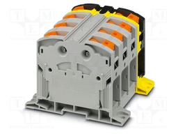 Splice terminal: rail; PA; L: 108.3mm; ways: 4; terminals: 8; W: 124mm