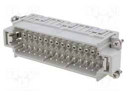 Connector: HDC; male; CDS; PIN: 42; 42+PE; size 104.27; 10A; 400V
