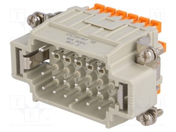Connector: HDC; male; CDSH; PIN: 18; 18+PE; size 57.27; 10A; 400V