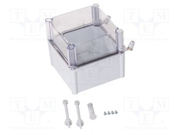 Enclosure: multipurpose; X: 188mm; Y: 188mm; Z: 180mm; with hinges