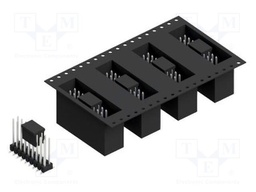 Connector: pin strips; pin header; male; PIN: 18; 2.54mm; SMT; 2x9