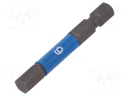 Screwdriver bit; Allen hex key; HEX 6mm; Overall len: 50mm