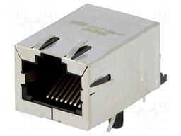 Socket; RJ45; PIN: 8; shielded,with isolation transformer; THT
