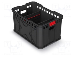 Container: transportation; polymer; black; 536x354x300mm; 50kg