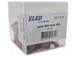 Fuse: fuse; 10A; 80VDC; automotive; 19mm; 19x5.1x20mm
