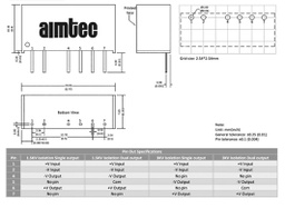 Converter: DC/DC; 2W; SIP7; 19.65x7.05x10.16mm; 2.4g; AM2DS-JZ