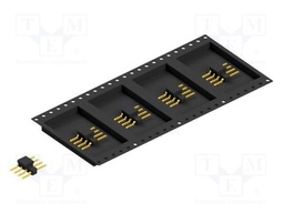 Connector: pin strips; pin header; male; PIN: 4; 2.54mm; SMT; 1x4
