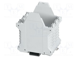 Enclosure base; with FE contact; grey; UL94V-0; ME 67,5; Y: 99mm