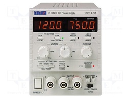 Power supply: laboratory; Channels: 1; 0÷120VDC; 0÷0.75A