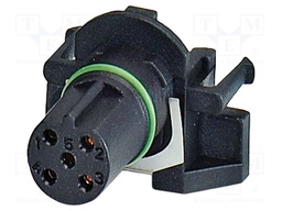Connector: M12; contact insert; PIN: 5; 60V; straight; IP67; THT