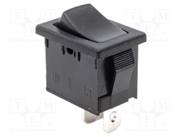 SWITCH, ROCKER, SPST, 15A, 125VAC, BLACK