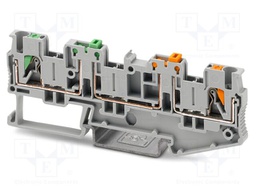 Splice terminal: rail; 400V; push-in; PA; L: 36.9mm; 0.14÷4mm2