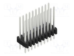 Connector: pin strips; pin header; male; PIN: 20; 1.27mm; THT; 2x10
