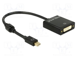 Adapter; DVI-I (24+5) socket,mini DisplayPort plug; 0.2m; black