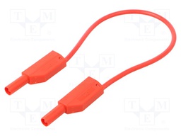 Test lead; silicone; 0.25m; red; 19A; 1kV; Cond.cross sec: 1mm2