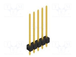 Connector: pin strips; pin header; male; PIN: 5; 2.54mm; THT; 1x5