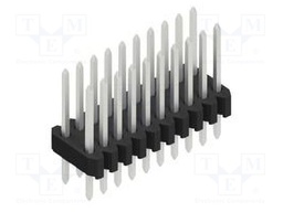 Connector: pin strips; pin header; male; PIN: 20; 1.27mm; THT; 2x10