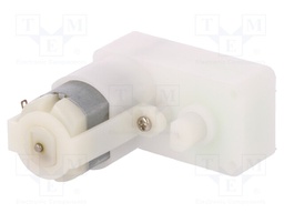 Motor: DC; angular,with plastic gearbox; 6VDC; 710mA; 46rpm