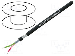 Wire; PROFIBUS,outdoor; 1x22AWG; solid; Cu; PE; black