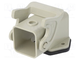 Enclosure: for HDC connectors; size D3A; with latch; angled; IP65