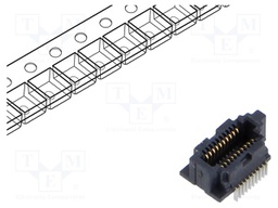 Connector: PCB to PCB; female; PIN: 10; 0.4mm; SS4; gold-plated; SMT