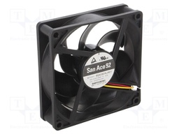 Fan: DC; axial; 24VDC; 92x92x25mm; 132m3/h; 43dBA; ball bearing