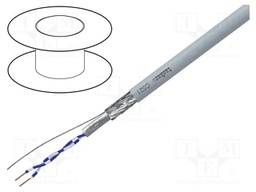 Wire: DMX; 1x2x0.22mm2; stranded; 120Ω; -20÷80°C; Colour: grey