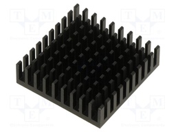 Heatsink: extruded; grilled; black; L: 35mm; W: 35mm; H: 10mm