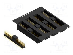 Connector: pin strips; pin header; male; PIN: 38; 2.54mm; SMT; 2x19