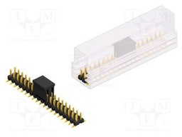 Connector: pin strips; pin header; male; PIN: 38; 2.54mm; SMT; 2x19
