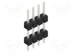 Connector: pin strips; pin header; male; PIN: 4; 2.54mm; THT; 1x4