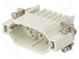 Connector: HDC; contact insert; male; S-D; PIN: 15; size 10A; 10A