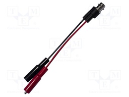 Test Lead, BNC Jack, Alligator Clips x 2, 300 Vrms, 10 A, Black, 101.6 mm