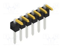 Connector: pin strips; pin header; male; PIN: 6; 2.54mm; THT; 1x6