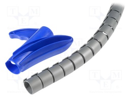 Spiral wrapping; ØBundle : 25mm; polypropylene; silver; L: 2m