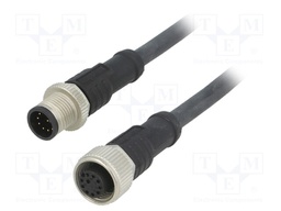 Cable: for sensors/automation; PIN: 10; M12-M12; 1m; plug; plug