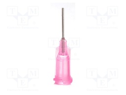 Dispensing Tip, Needle, Stainless Steel, TE Series, Pink, 0.25 ", 50 Pack