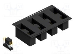 Connector: pin strips; pin header; male; PIN: 14; 2.54mm; SMT; 2x7