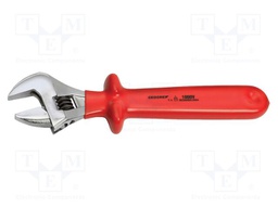 Wrench; insulated,adjustable; 30mm; Plating: chromium; 10"