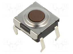 Microswitch TACT; SPST-NC; Pos: 2; 0.05A/24VDC; PCB; none; 1.57N