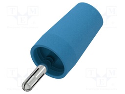 Connector: 4mm banana; socket; blue; nickel plated; EXPANSION PIN