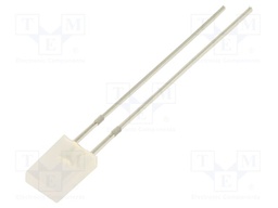 LED; blue; rectangular; 2x5x7mm; 150÷220mcd; 100°; Front: flat; 30mA