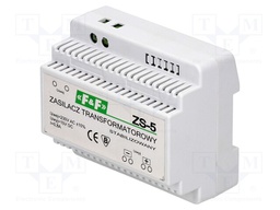 Power supply: transformer type; 15VDC; 0.8A; 230VAC; Mounting: DIN