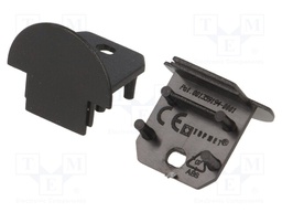 Cap for LED profiles; black; ABS; Application: DEEP10