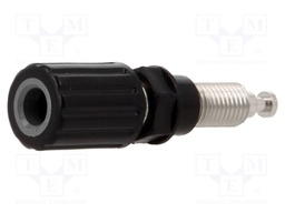 Socket; 4mm banana; 36A; 30VAC; 60VDC; Cutout: Ø6mm; black